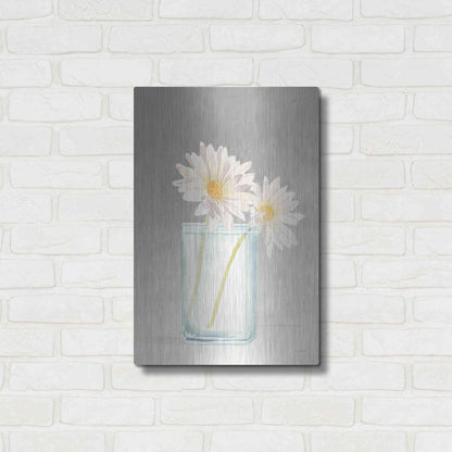Luxe Metal Art 'Tranquil Blossoms IV' by James Wiens, Metal Wall Art,16x24
