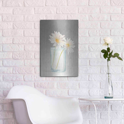 Luxe Metal Art 'Tranquil Blossoms IV' by James Wiens, Metal Wall Art,16x24