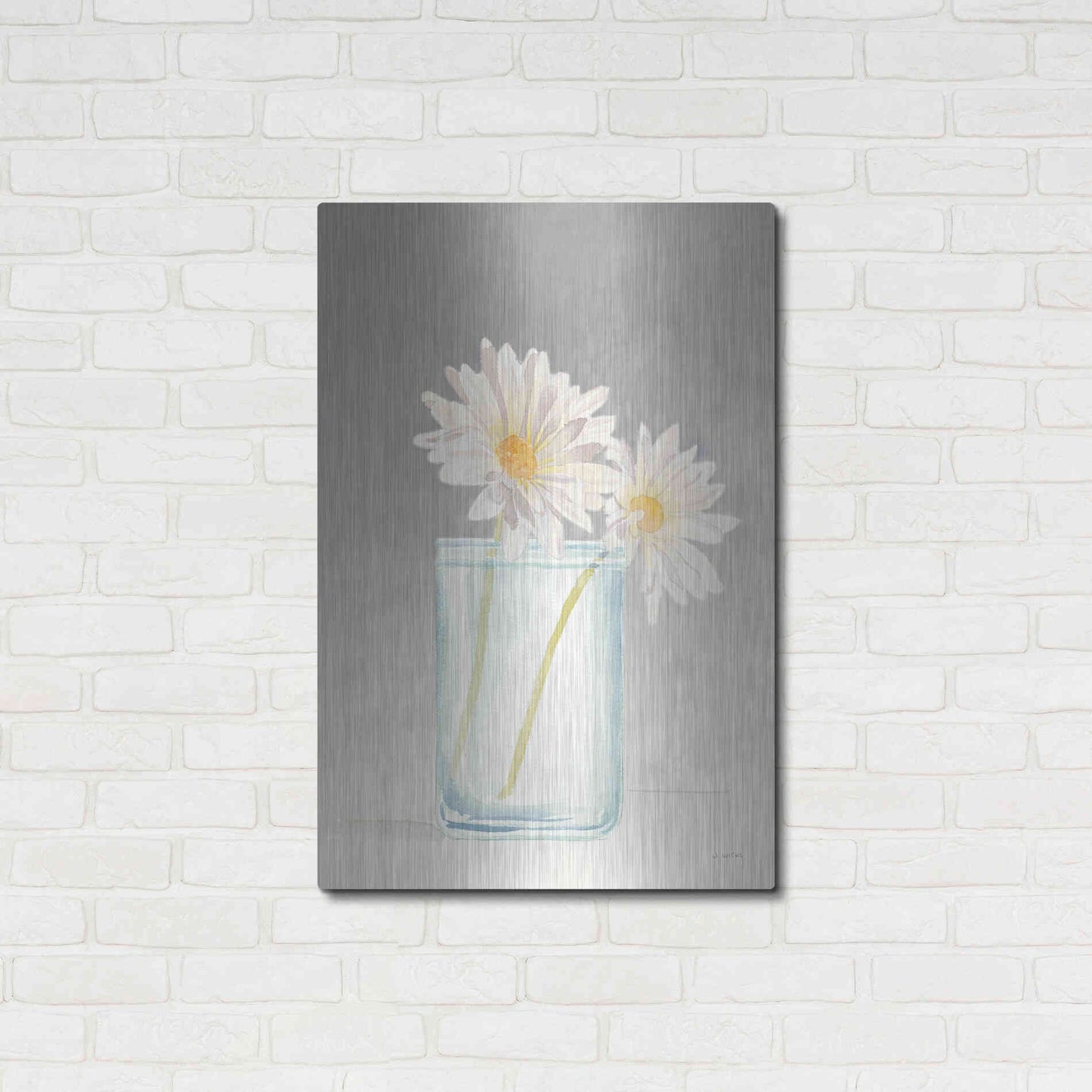 Luxe Metal Art 'Tranquil Blossoms IV' by James Wiens, Metal Wall Art,24x36