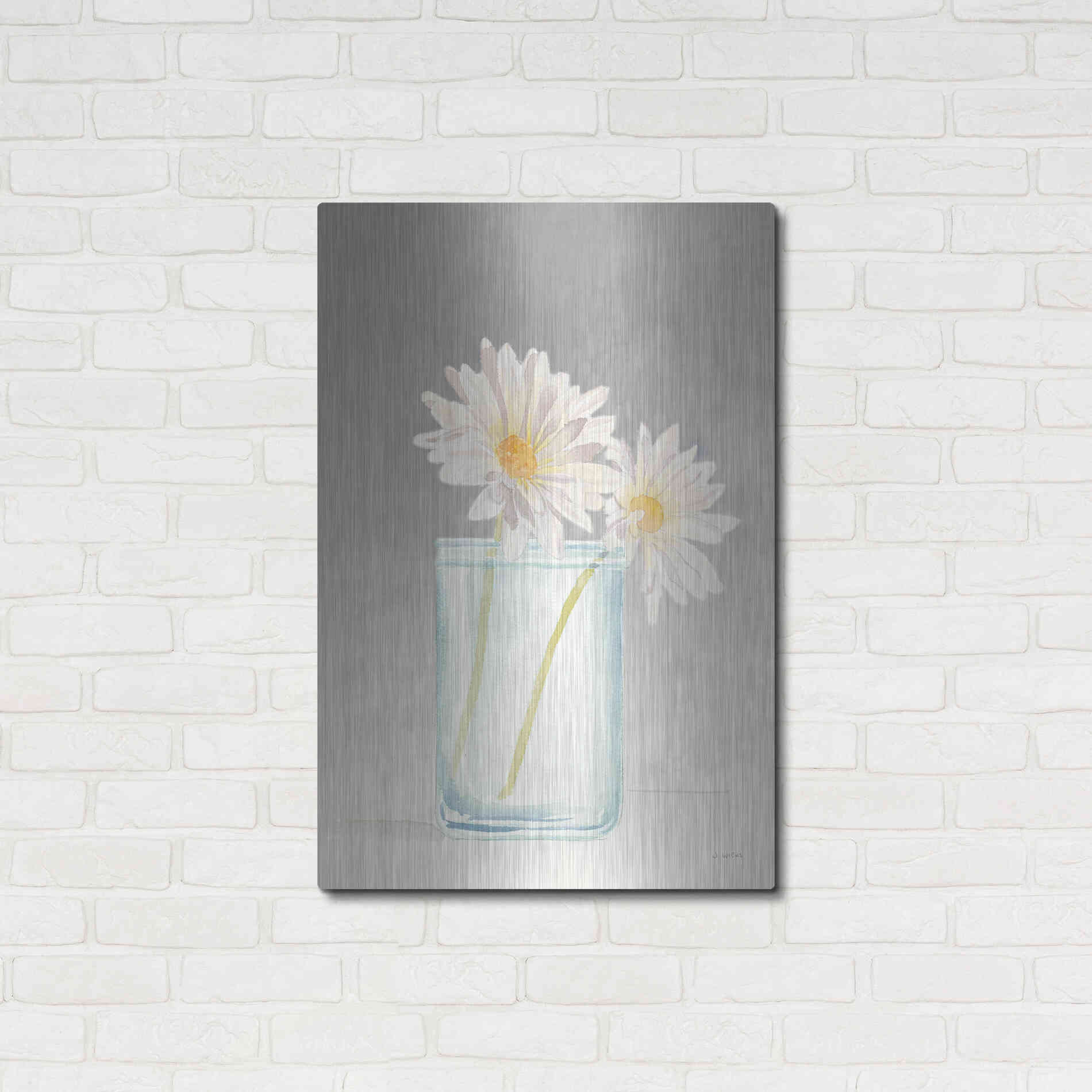 Luxe Metal Art 'Tranquil Blossoms IV' by James Wiens, Metal Wall Art,24x36
