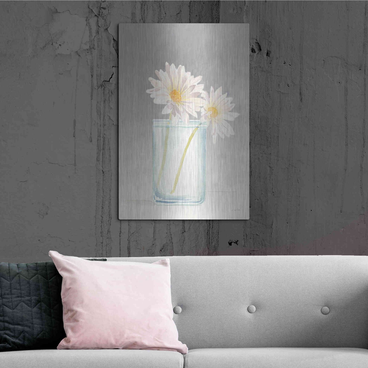 Luxe Metal Art 'Tranquil Blossoms IV' by James Wiens, Metal Wall Art,24x36