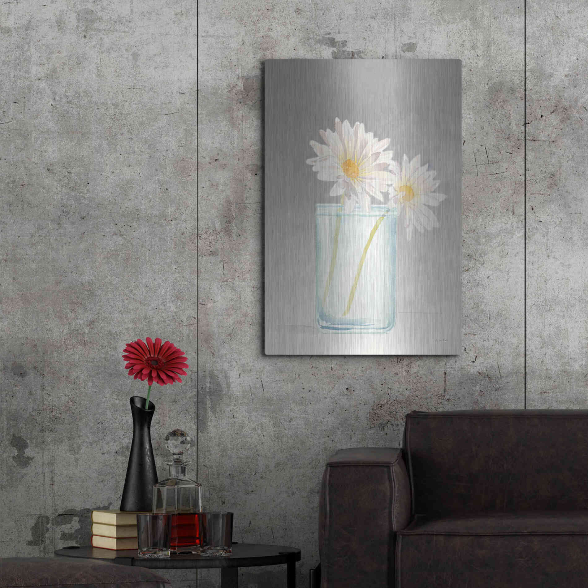 Luxe Metal Art 'Tranquil Blossoms IV' by James Wiens, Metal Wall Art,24x36