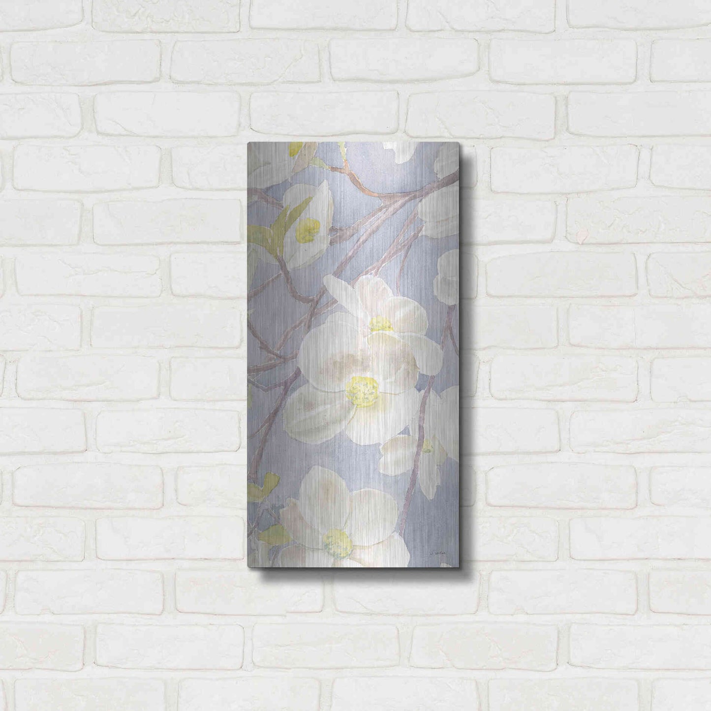 Luxe Metal Art 'Breezy Blossoms II' by James Wiens, Metal Wall Art,12x24