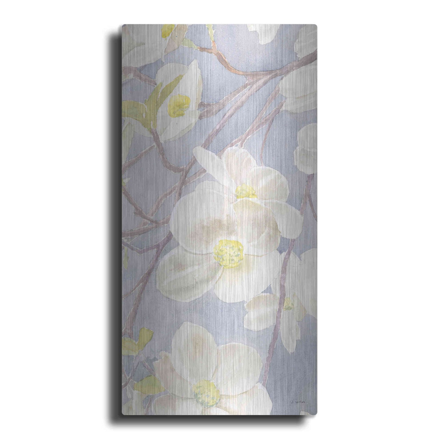 Luxe Metal Art 'Breezy Blossoms II' by James Wiens, Metal Wall Art