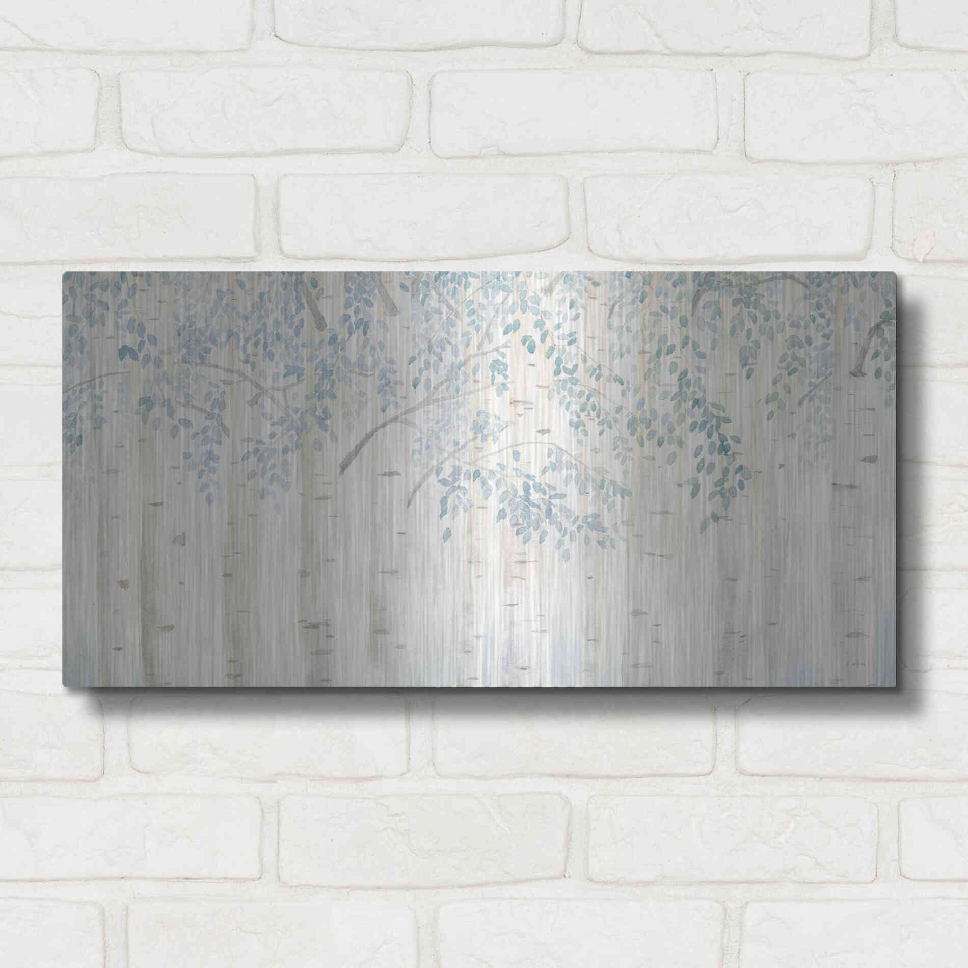 Luxe Metal Art 'Fresh Forest' by James Wiens, Metal Wall Art,24x12