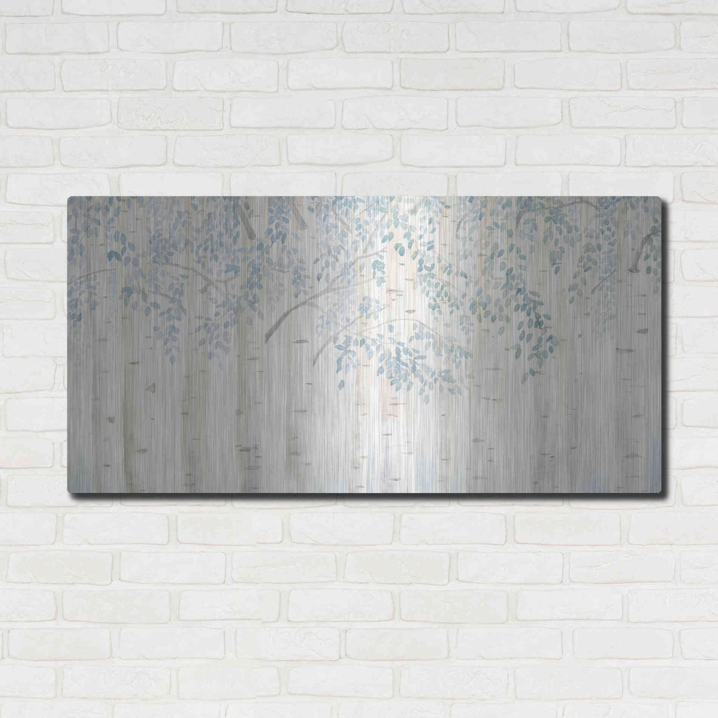 Luxe Metal Art 'Fresh Forest' by James Wiens, Metal Wall Art,48x24