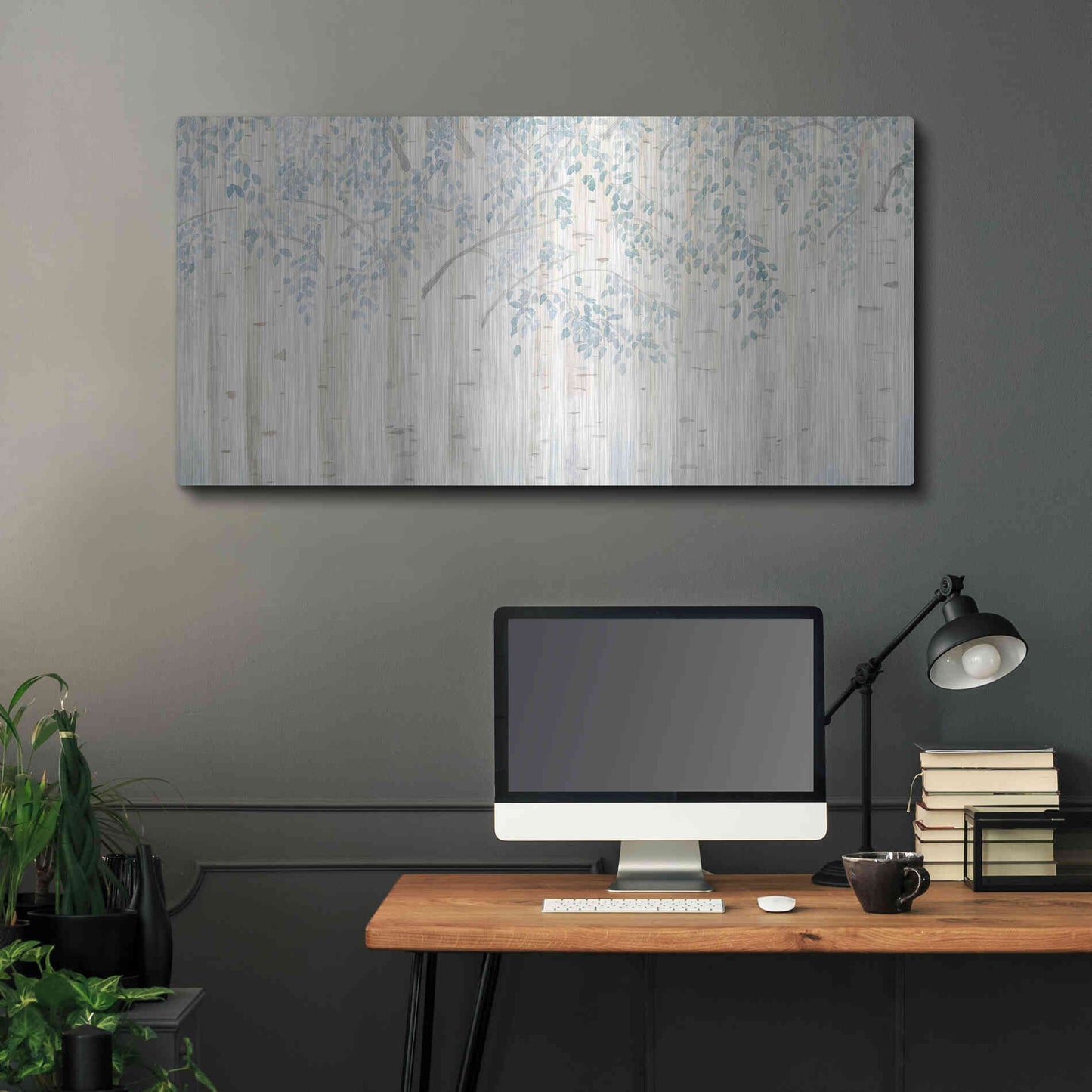 Luxe Metal Art 'Fresh Forest' by James Wiens, Metal Wall Art,48x24