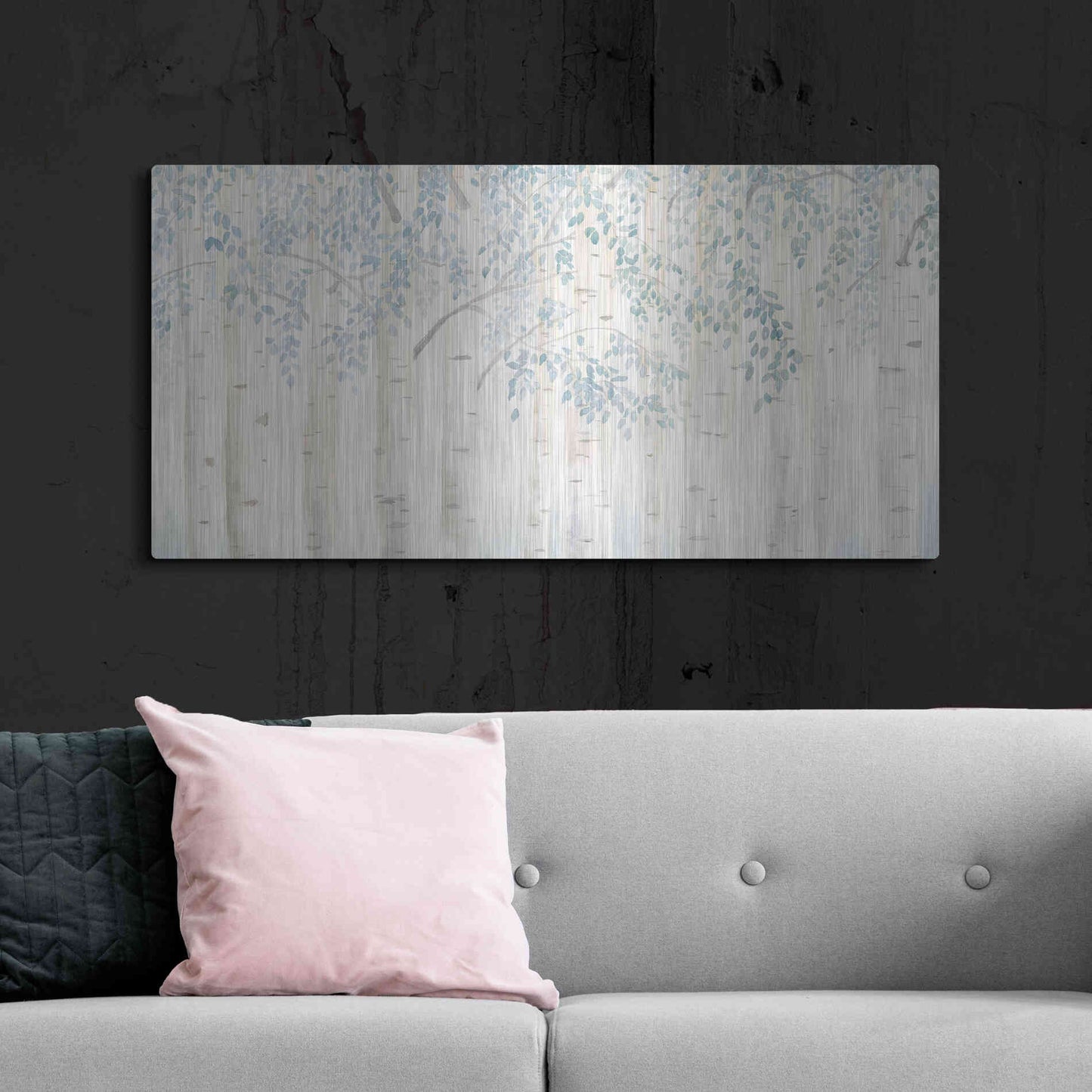 Luxe Metal Art 'Fresh Forest' by James Wiens, Metal Wall Art,48x24