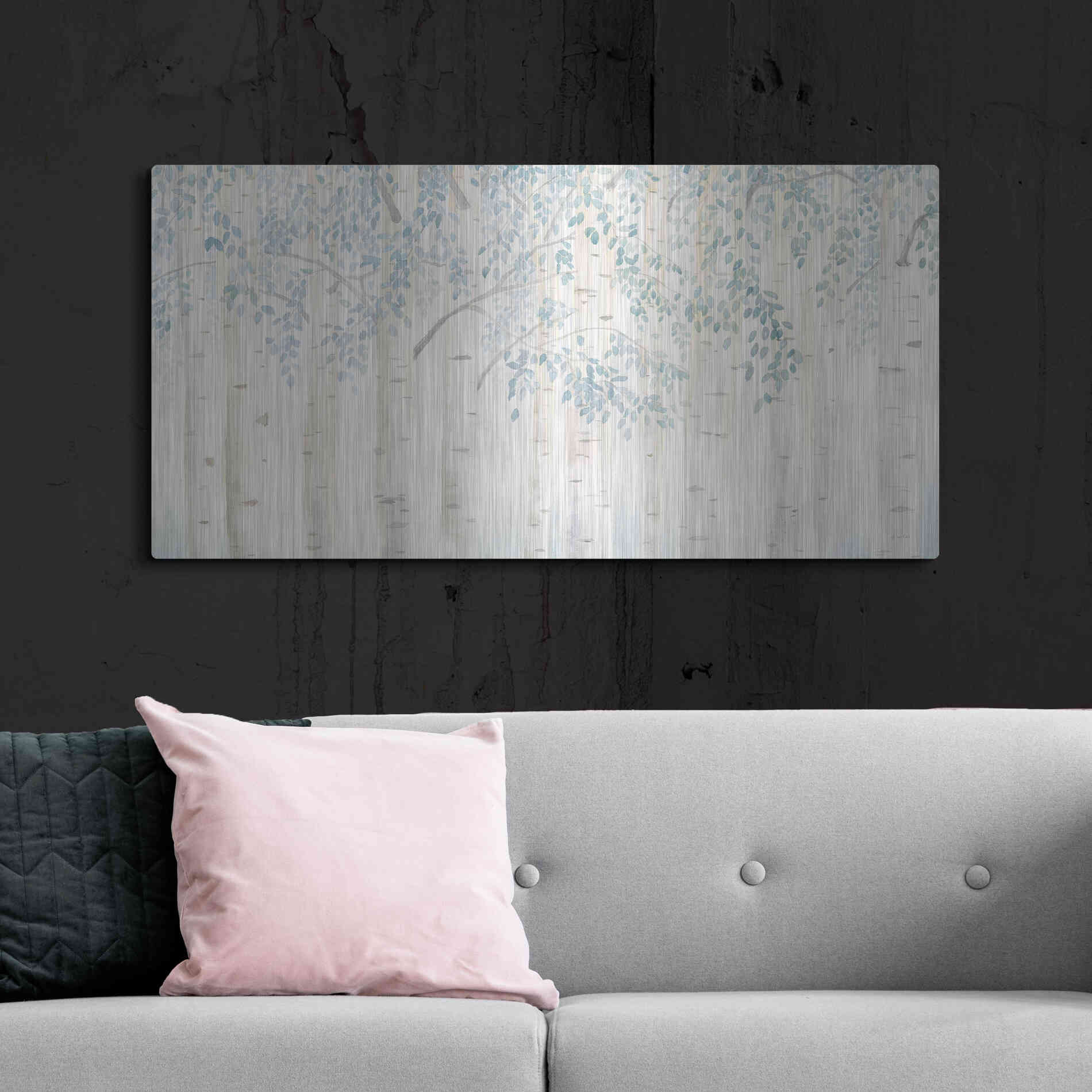 Luxe Metal Art 'Fresh Forest' by James Wiens, Metal Wall Art,48x24