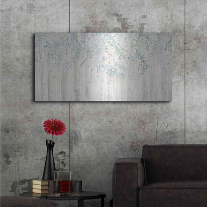 Luxe Metal Art 'Fresh Forest' by James Wiens, Metal Wall Art,48x24