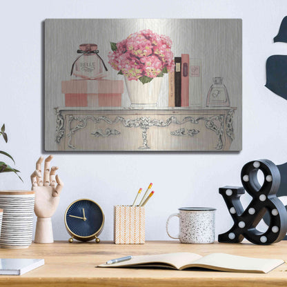 Luxe Metal Art 'Parfum Chic II' by Marco Fabiano, Metal Wall Art,16x12