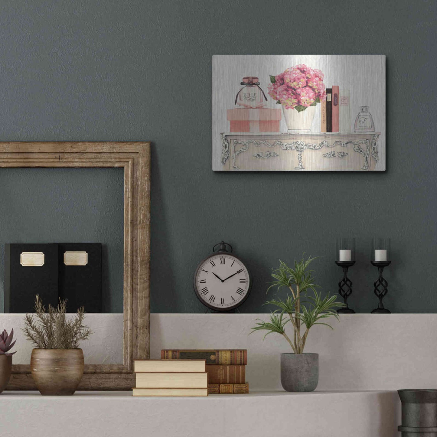 Luxe Metal Art 'Parfum Chic II' by Marco Fabiano, Metal Wall Art,16x12