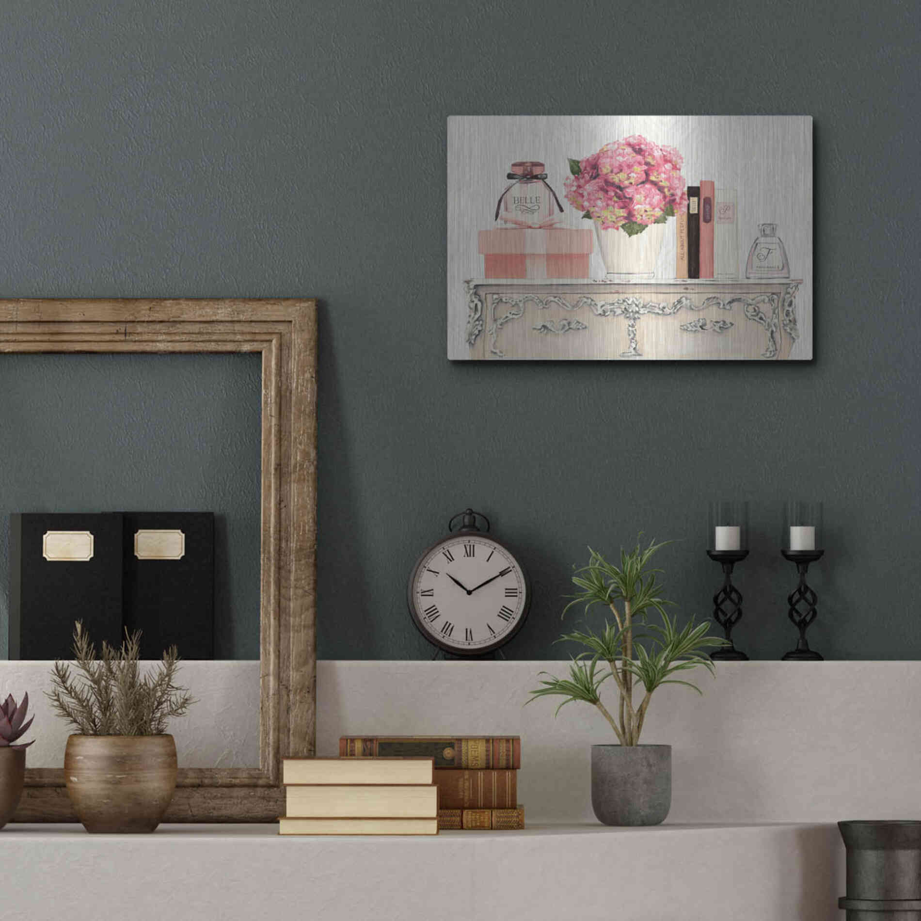 Luxe Metal Art 'Parfum Chic II' by Marco Fabiano, Metal Wall Art,16x12