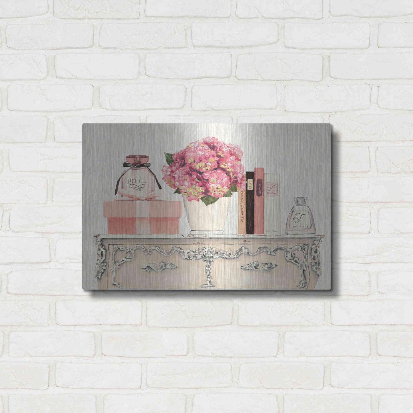 Luxe Metal Art 'Parfum Chic II' by Marco Fabiano, Metal Wall Art,24x16