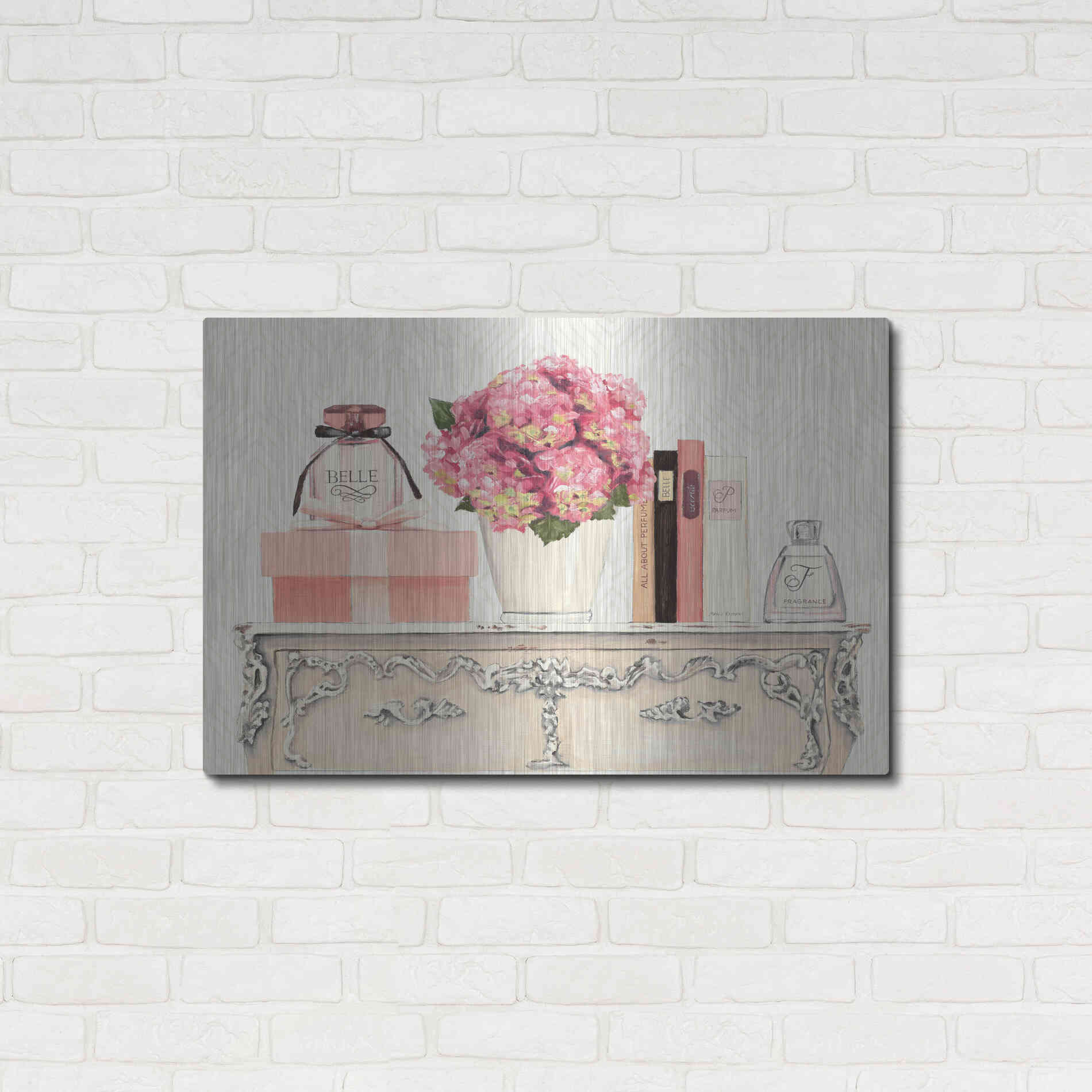 Luxe Metal Art 'Parfum Chic II' by Marco Fabiano, Metal Wall Art,36x24