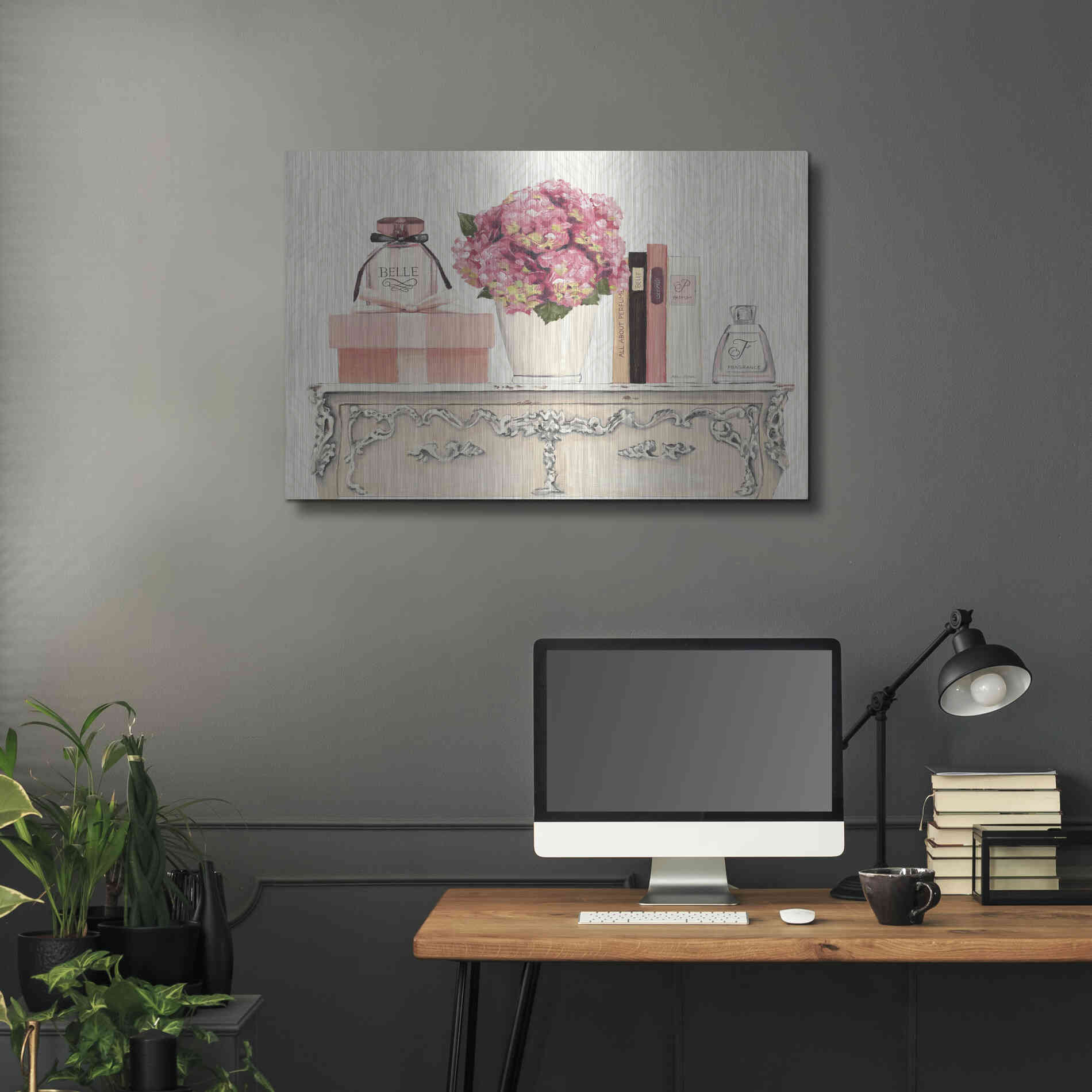 Luxe Metal Art 'Parfum Chic II' by Marco Fabiano, Metal Wall Art,36x24