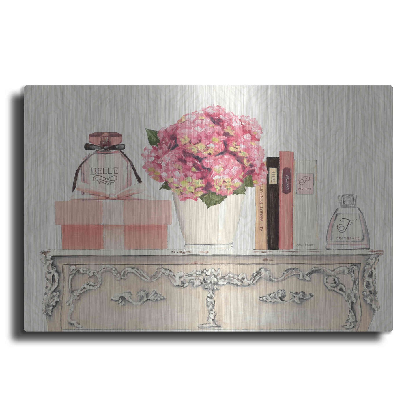 Luxe Metal Art 'Parfum Chic II' by Marco Fabiano, Metal Wall Art