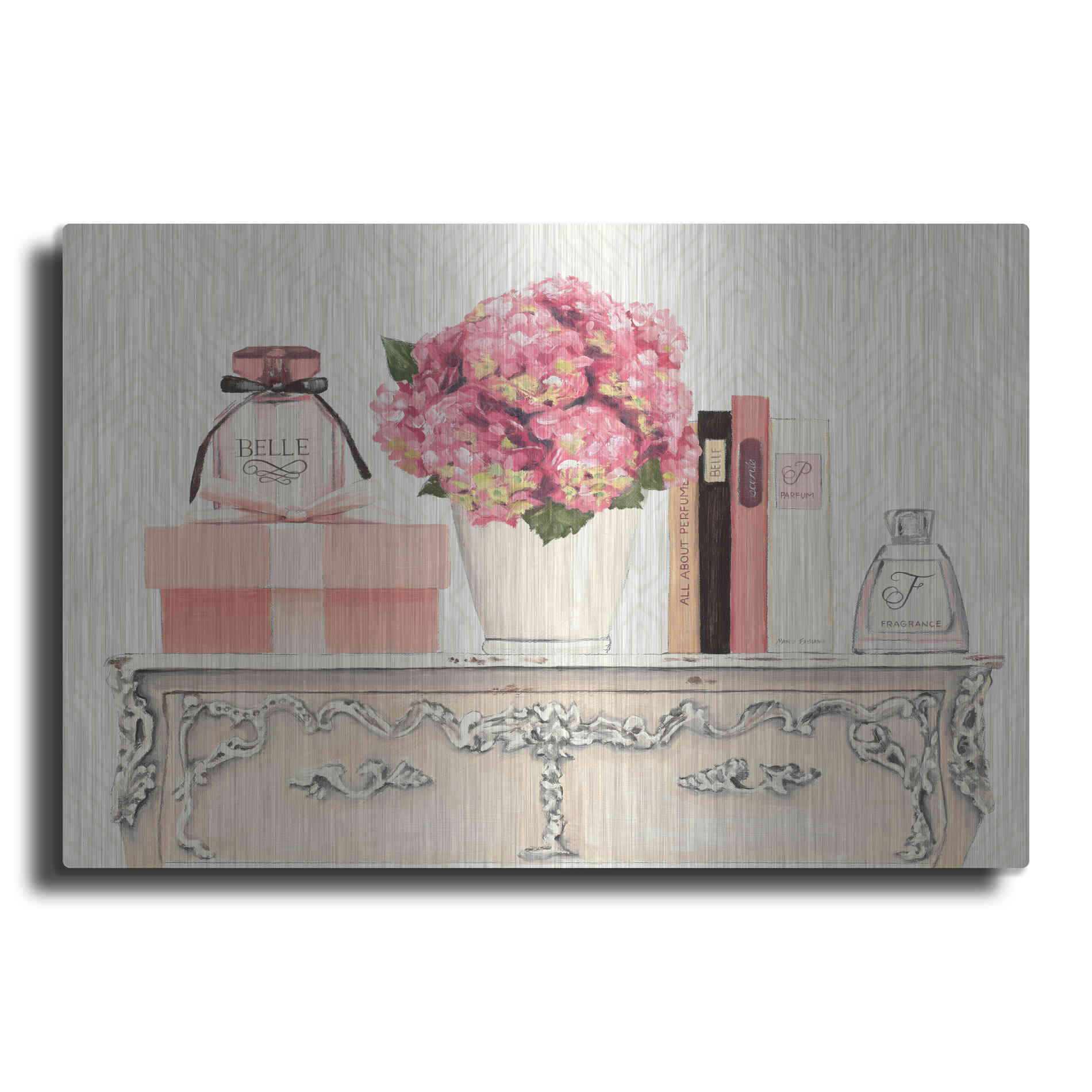 Luxe Metal Art 'Parfum Chic II' by Marco Fabiano, Metal Wall Art