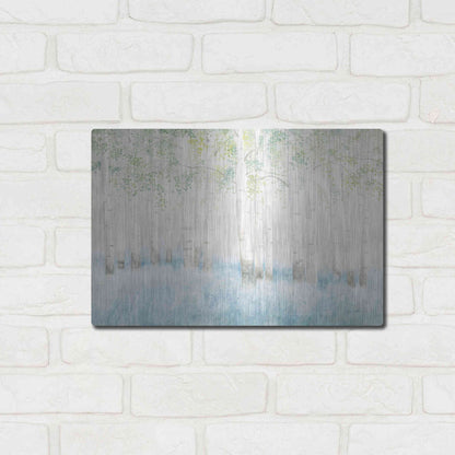 Luxe Metal Art 'Soft Birches' by James Wiens, Metal Wall Art,16x12