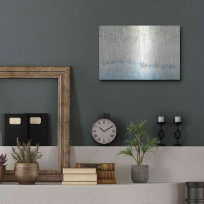 Luxe Metal Art 'Soft Birches' by James Wiens, Metal Wall Art,16x12