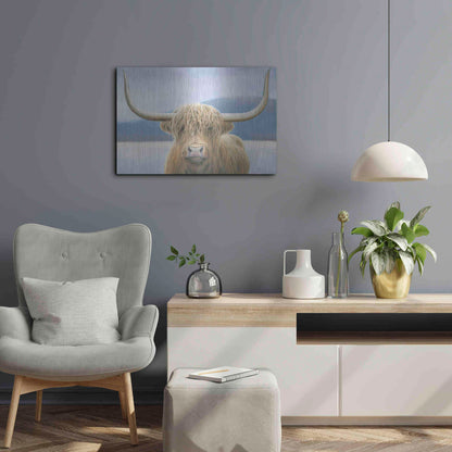 Luxe Metal Art 'Highland Cow' by James Wiens, Metal Wall Art,24x16