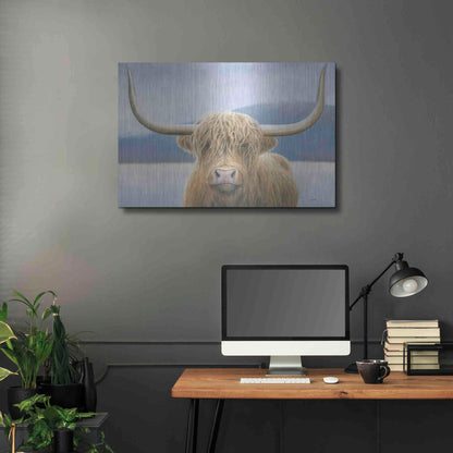 Luxe Metal Art 'Highland Cow' by James Wiens, Metal Wall Art,36x24