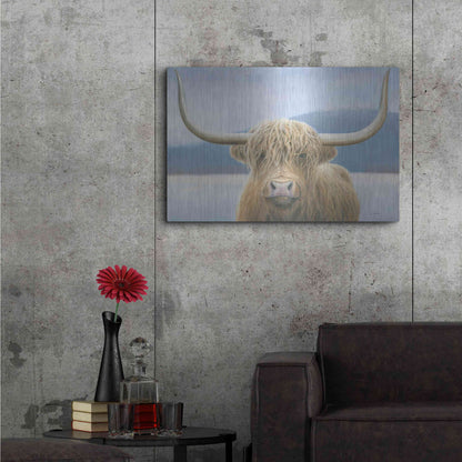 Luxe Metal Art 'Highland Cow' by James Wiens, Metal Wall Art,36x24