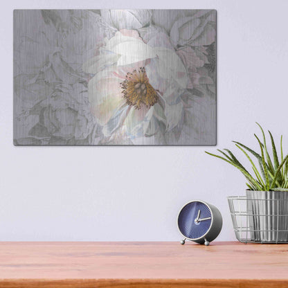 Luxe Metal Art 'Blooming Sketch' by James Wiens, Metal Wall Art,16x12