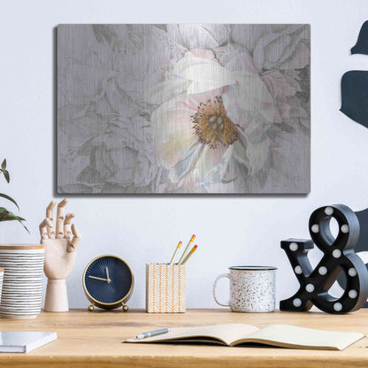 Luxe Metal Art 'Blooming Sketch' by James Wiens, Metal Wall Art,16x12