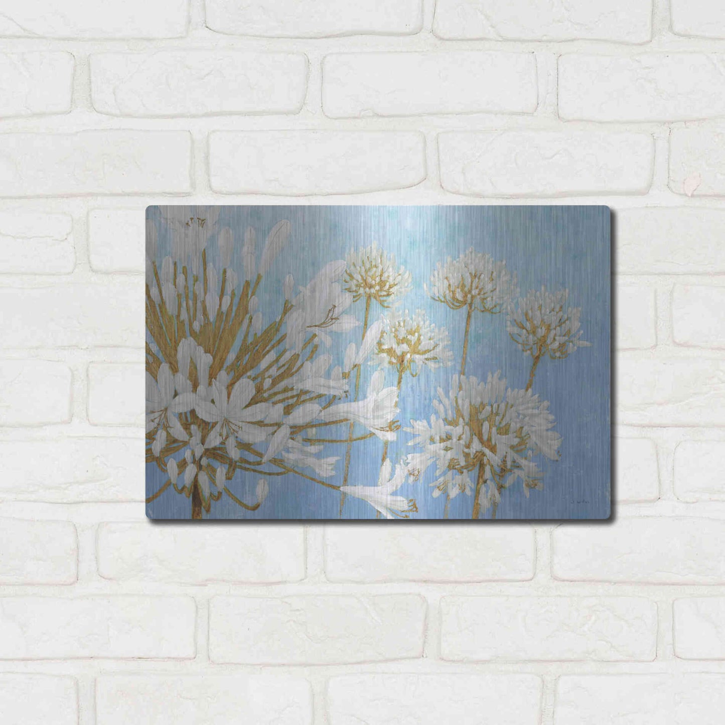 Luxe Metal Art 'Golden Spring' by James Wiens, Metal Wall Art,16x12