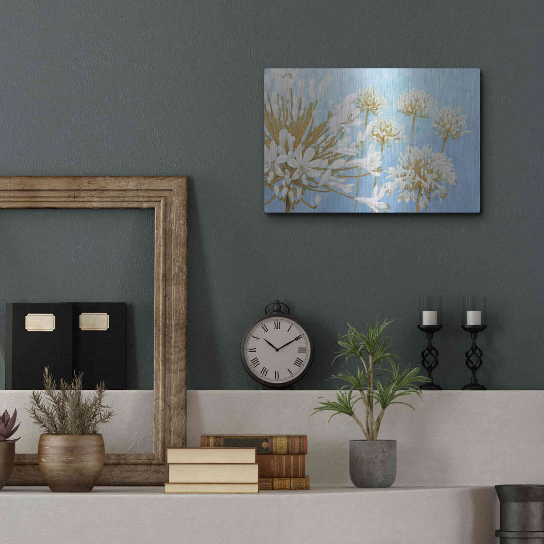 Luxe Metal Art 'Golden Spring' by James Wiens, Metal Wall Art,16x12