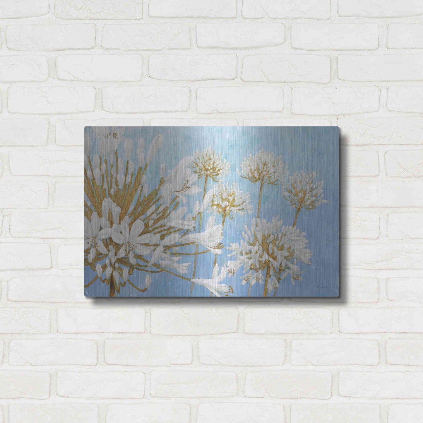 Luxe Metal Art 'Golden Spring' by James Wiens, Metal Wall Art,24x16