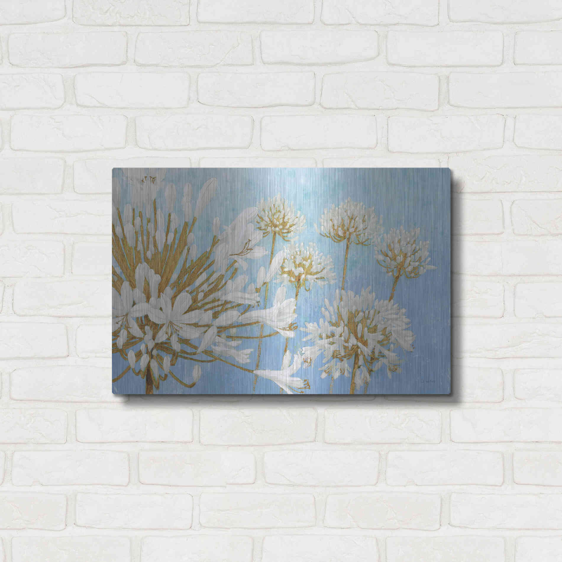 Luxe Metal Art 'Golden Spring' by James Wiens, Metal Wall Art,24x16