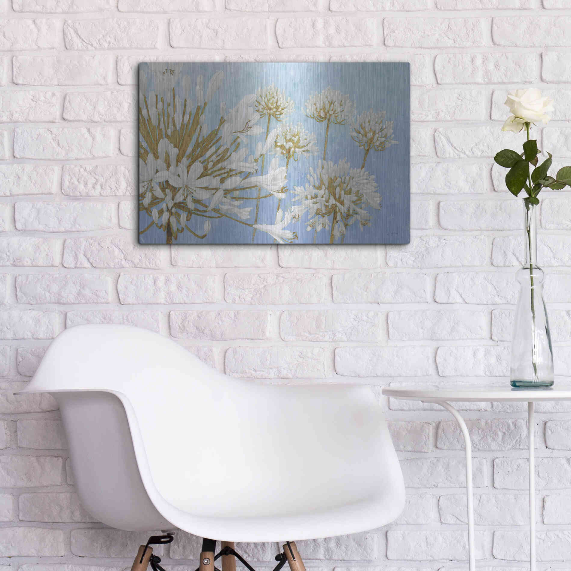 Luxe Metal Art 'Golden Spring' by James Wiens, Metal Wall Art,24x16