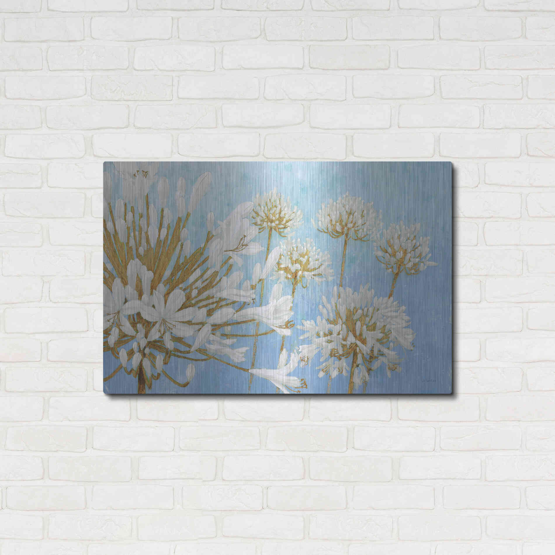 Luxe Metal Art 'Golden Spring' by James Wiens, Metal Wall Art,36x24
