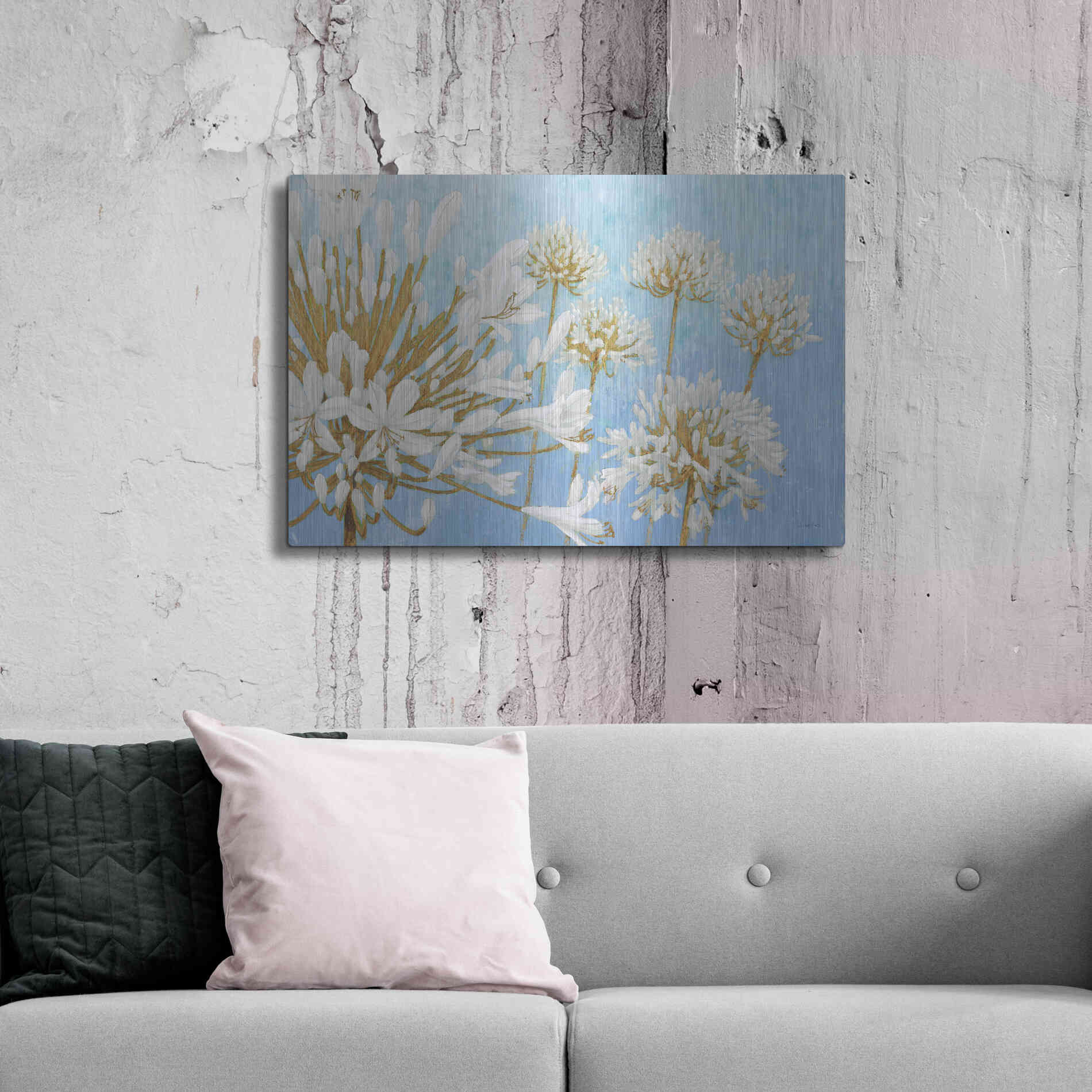 Luxe Metal Art 'Golden Spring' by James Wiens, Metal Wall Art,36x24