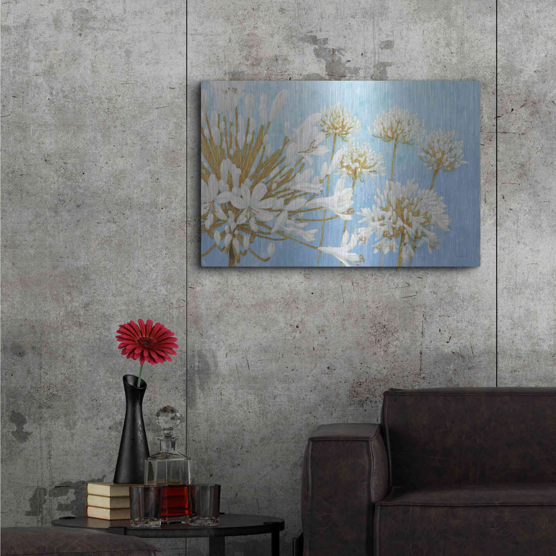 Luxe Metal Art 'Golden Spring' by James Wiens, Metal Wall Art,36x24