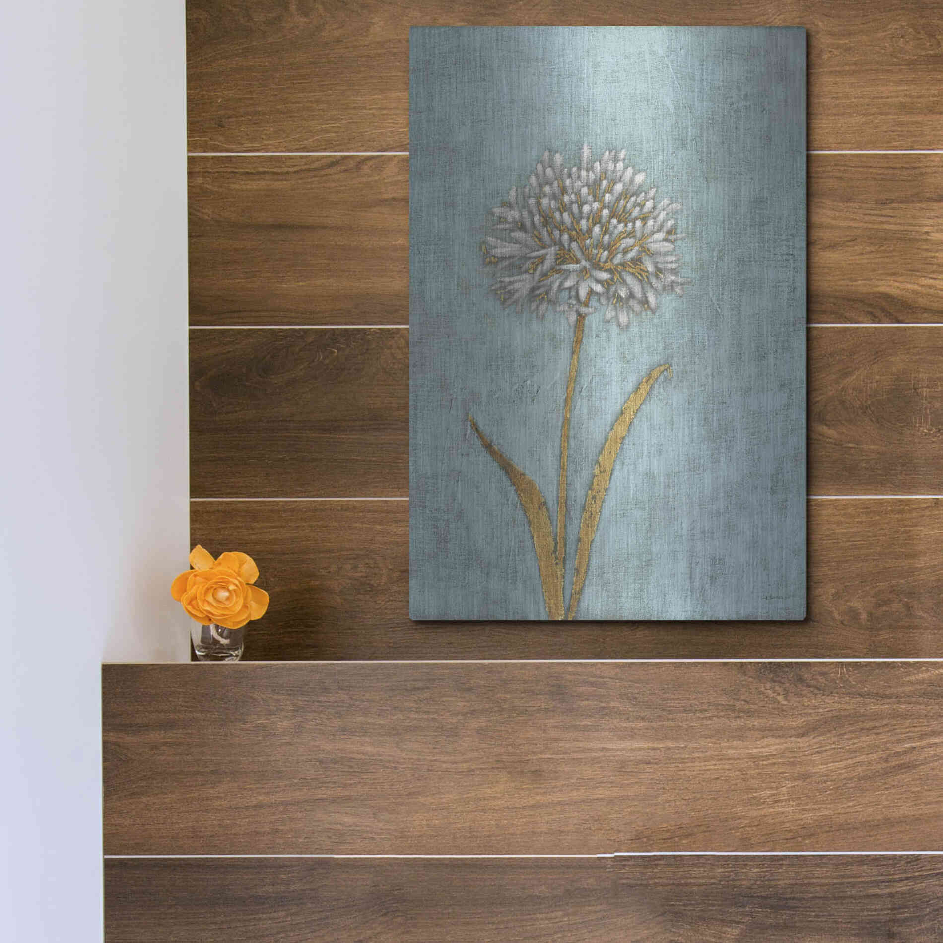 Luxe Metal Art 'Shimmering Summer I' by James Wiens, Metal Wall Art,12x16