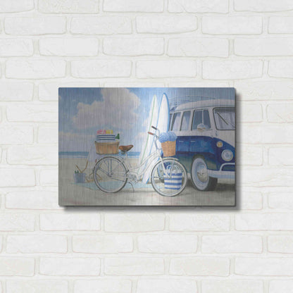 Luxe Metal Art 'Beach Time I' by James Wiens, Metal Wall Art,24x16