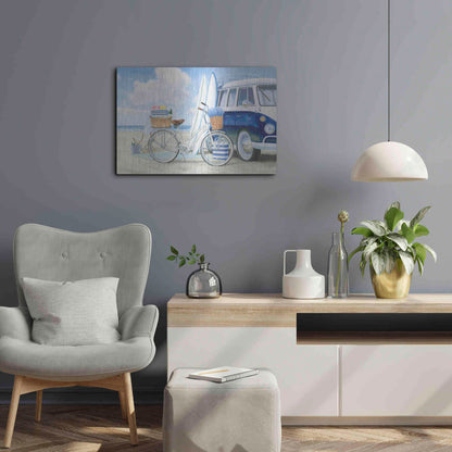 Luxe Metal Art 'Beach Time I' by James Wiens, Metal Wall Art,24x16