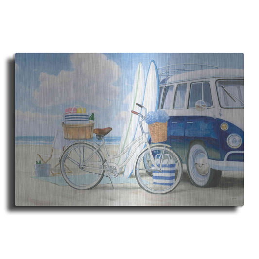 Luxe Metal Art 'Beach Time I' by James Wiens, Metal Wall Art