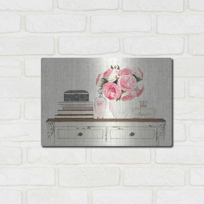 Luxe Metal Art 'Parfum Chic I' by Marco Fabiano, Metal Wall Art,16x12