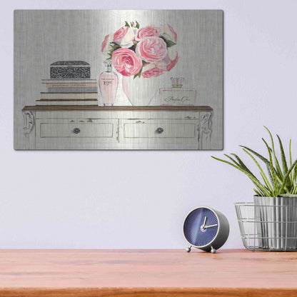 Luxe Metal Art 'Parfum Chic I' by Marco Fabiano, Metal Wall Art,16x12