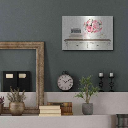 Luxe Metal Art 'Parfum Chic I' by Marco Fabiano, Metal Wall Art,16x12