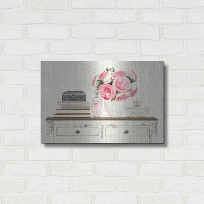 Luxe Metal Art 'Parfum Chic I' by Marco Fabiano, Metal Wall Art,24x16