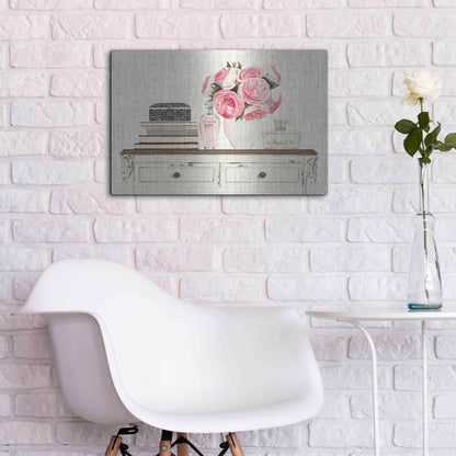 Luxe Metal Art 'Parfum Chic I' by Marco Fabiano, Metal Wall Art,24x16