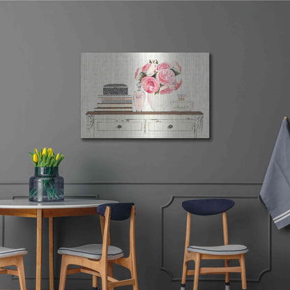 Luxe Metal Art 'Parfum Chic I' by Marco Fabiano, Metal Wall Art,36x24