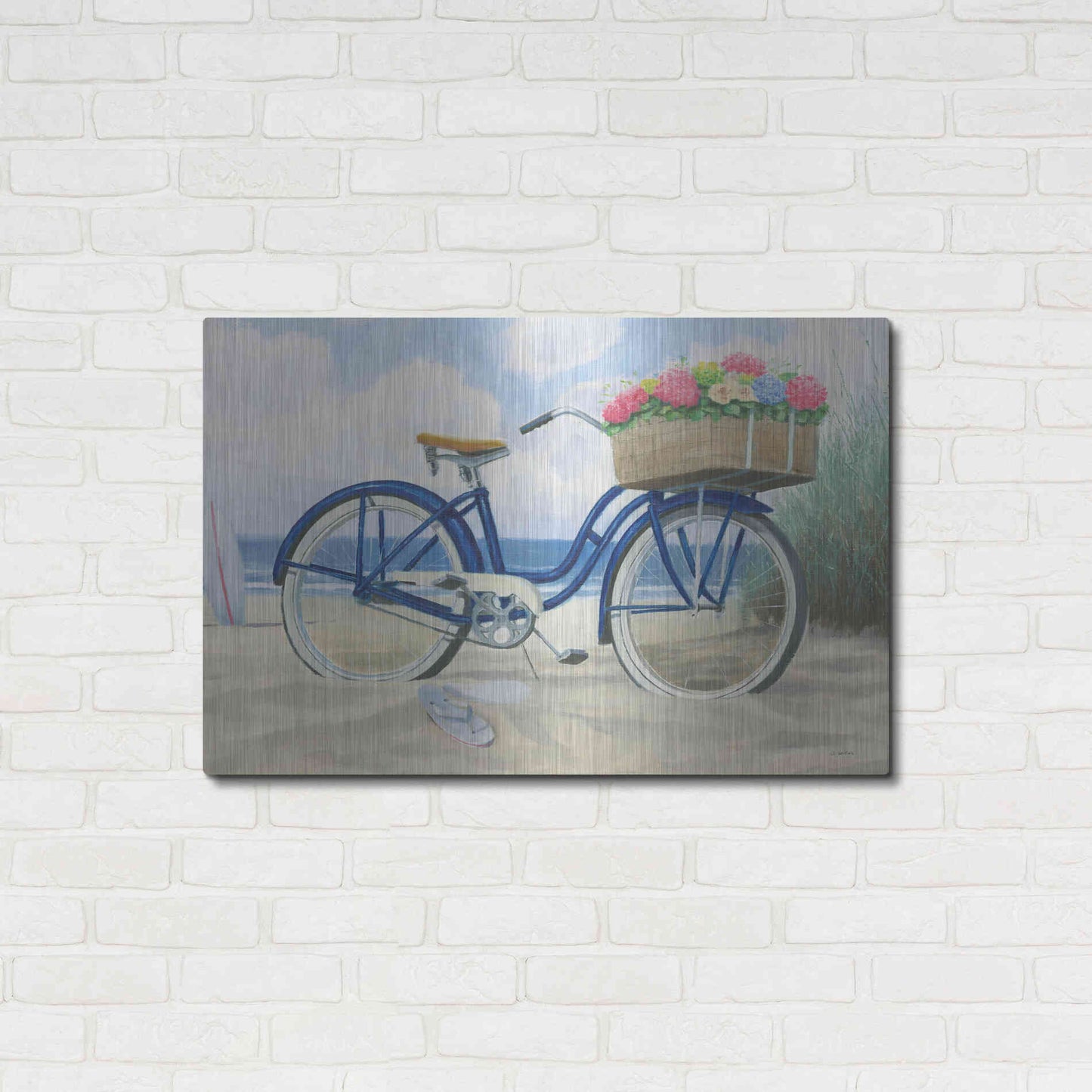 Luxe Metal Art 'Beach Time II' by James Wiens, Metal Wall Art,36x24