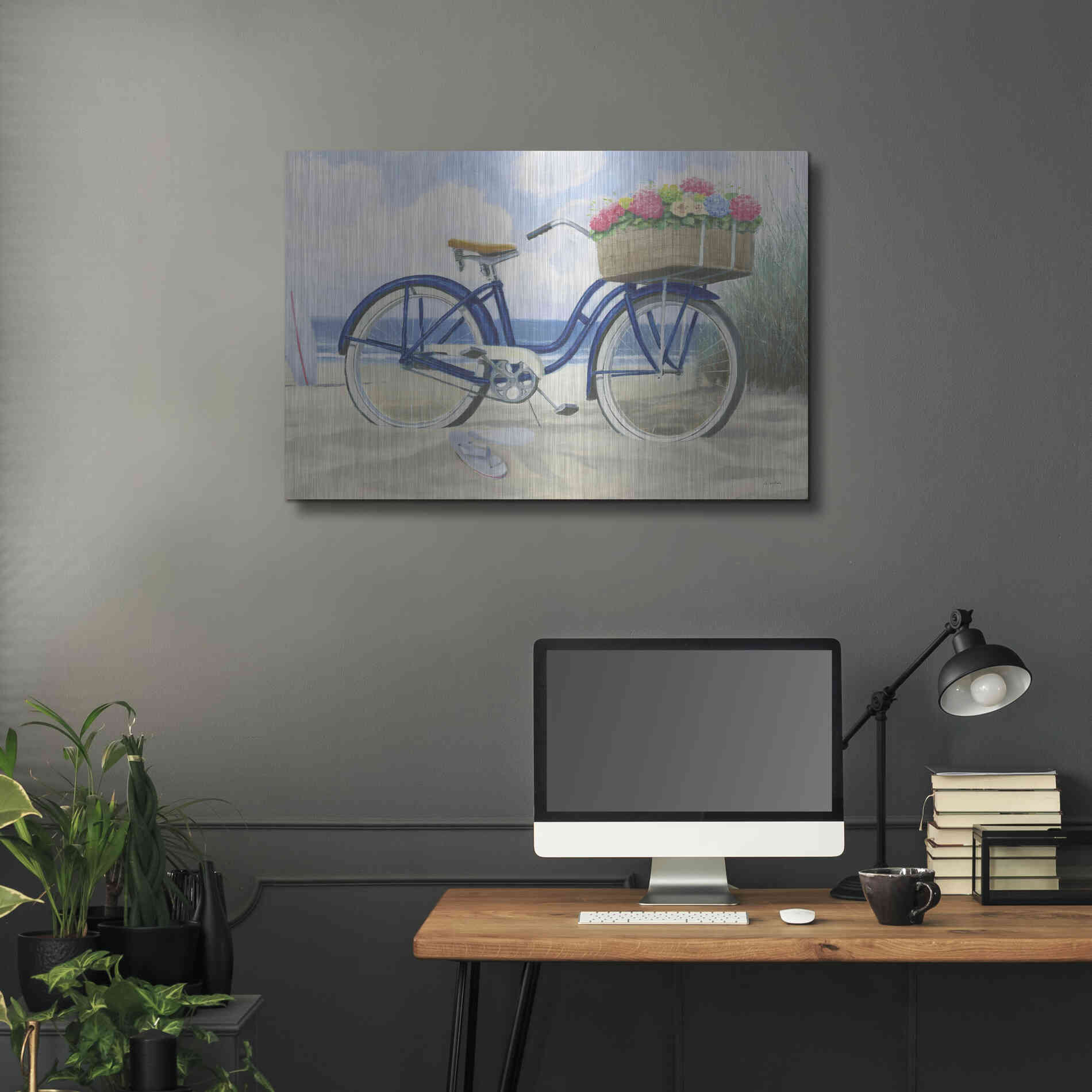 Luxe Metal Art 'Beach Time II' by James Wiens, Metal Wall Art,36x24