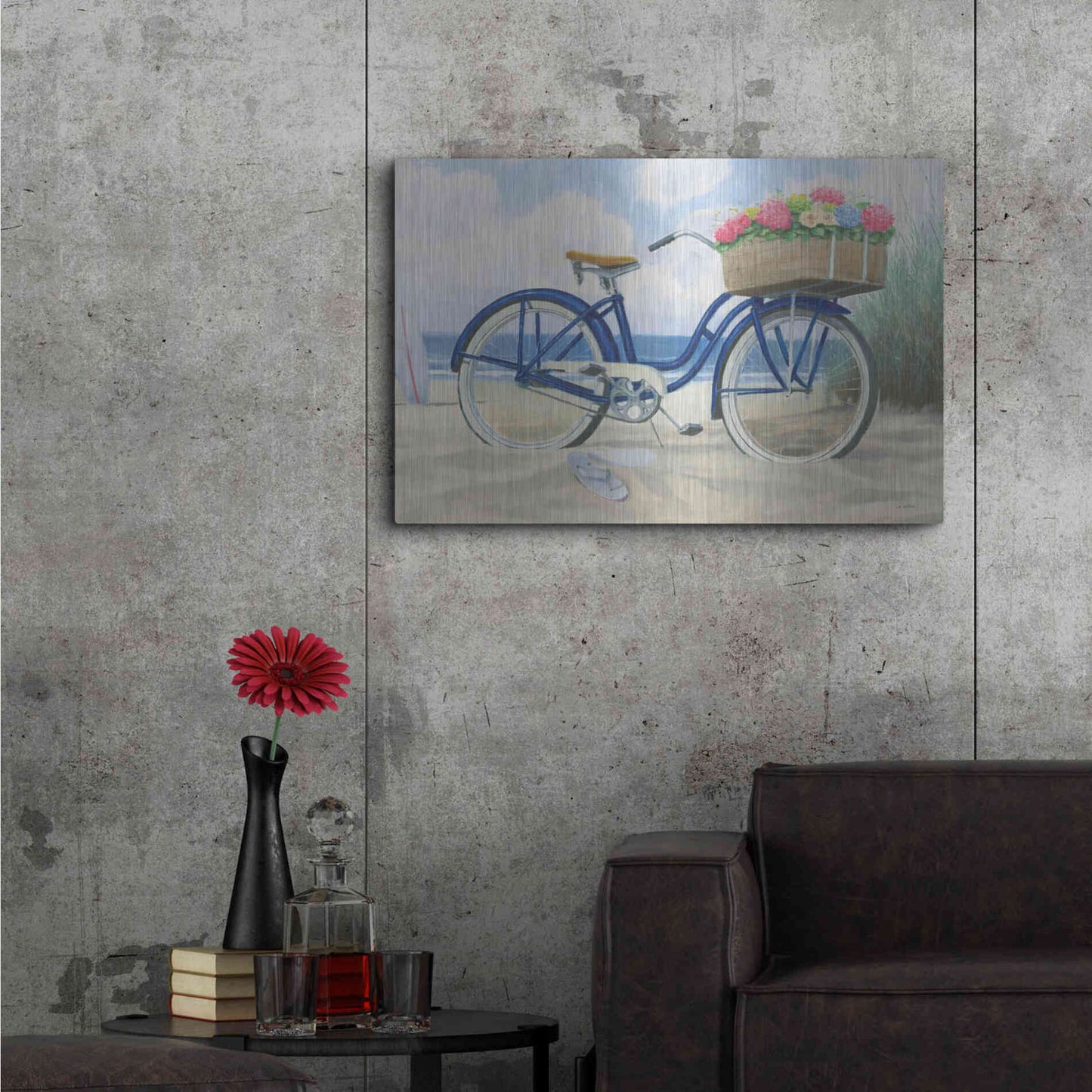 Luxe Metal Art 'Beach Time II' by James Wiens, Metal Wall Art,36x24